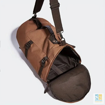 1pc Men’s Fashion Canvas Backpack Travel Large Capacity Outdoor Casual Cylinder Bag