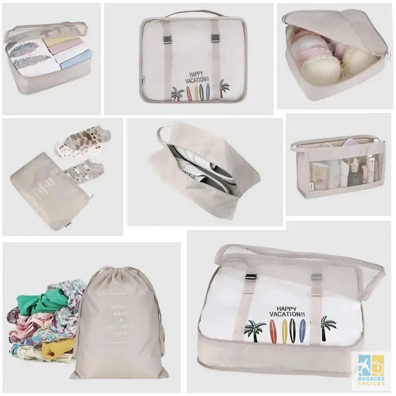 7/8/9 PCS New Set Travel Organizer Storage Bags Large Capacity Suitcase Storage Luggage Clothes Sorting Organizer Set