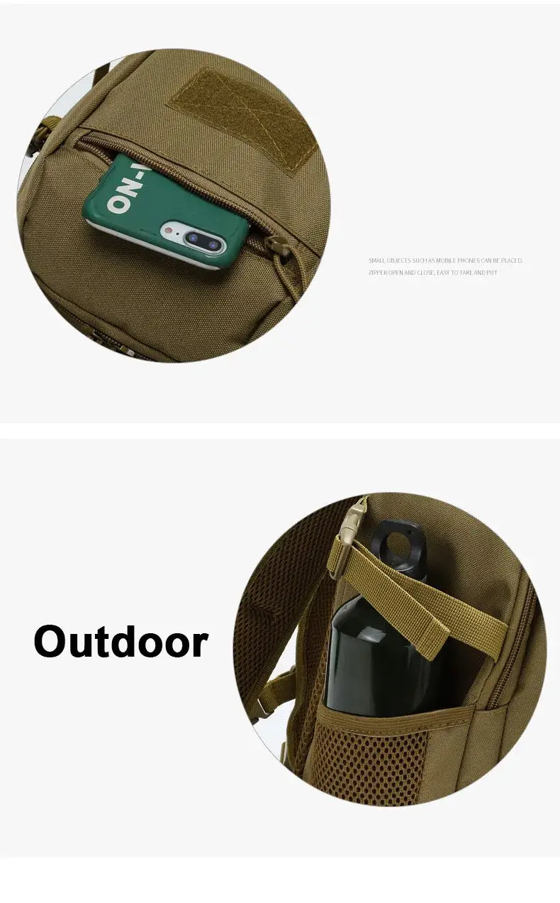 Sac à dos Dull étanche pour homme sacs de voyage en plein air petits sacs à dos de camping pêche chasse vert armée 25l