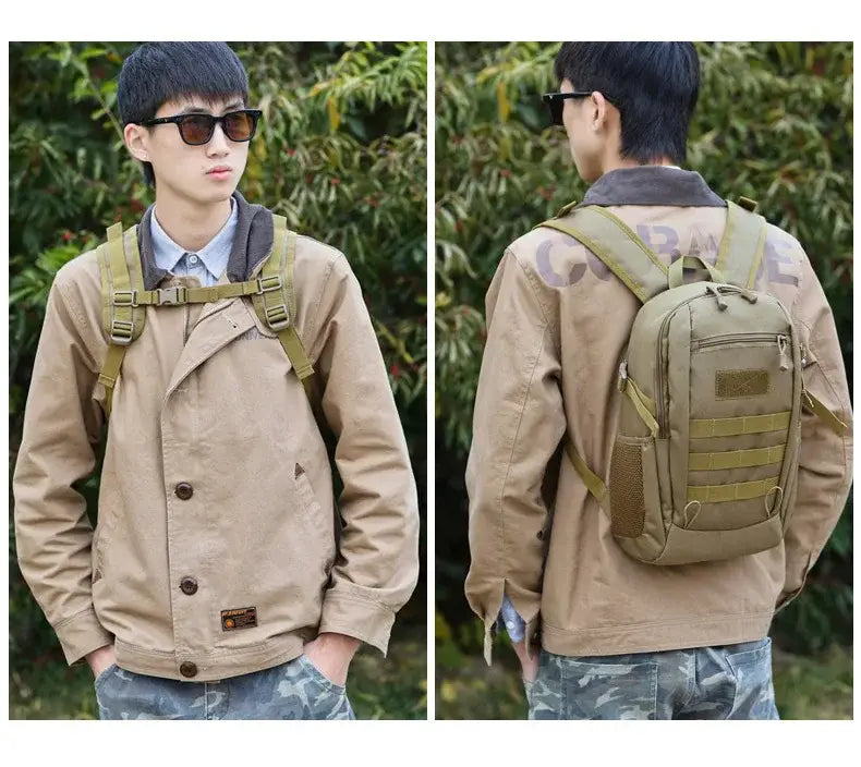 Sac à dos Dull étanche pour homme sacs de voyage en plein air petits sacs à dos de camping pêche chasse vert armée 25l