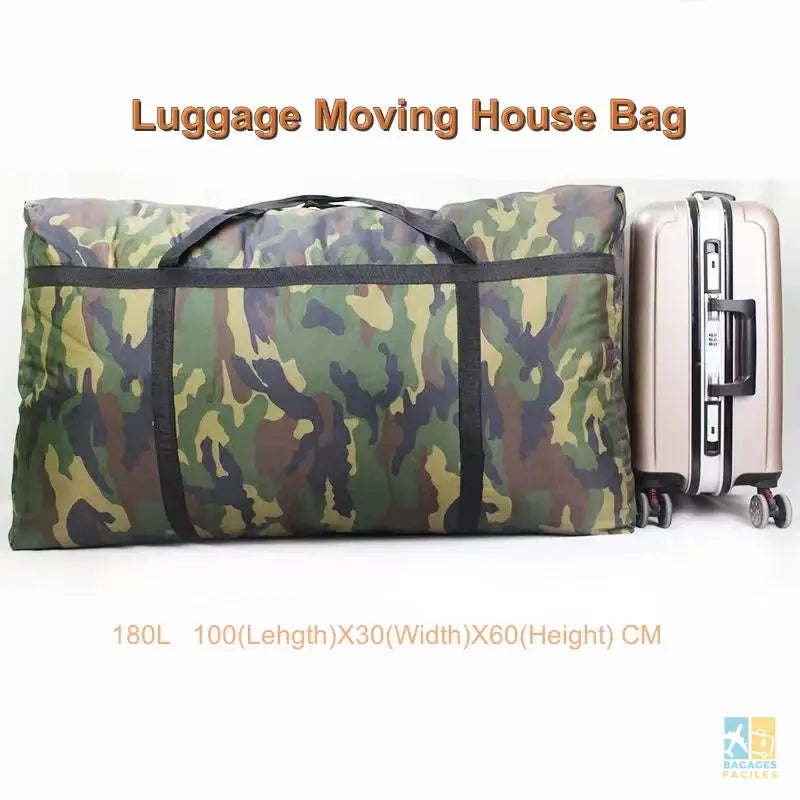 Camouflage Luggage Moving House Big Bag Thick Waterproof Oxford Cloth Moving Artifact Large Woven Storage Men’s