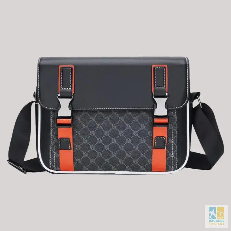 Classic Style Plaid Shoulder Bag for Men Perfect for Work and Leisure - plaid / 28x7x22cm