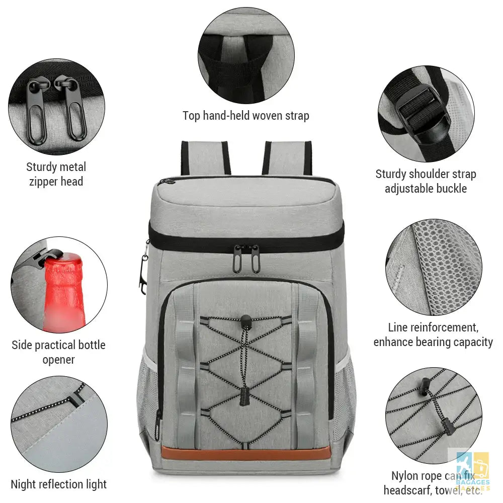 Coolers Backpack Insulated Leakproof with Lunch Compartment Water-resistant for Picnics Travel Sports Large Capacity