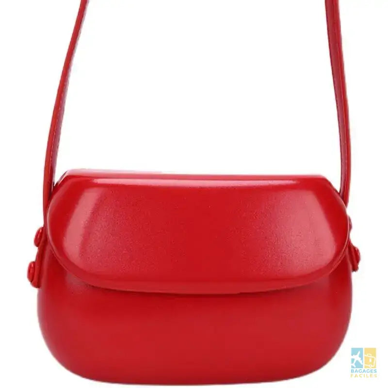 Crescent Small Square Bag Women’s Simple Mobile Phone Bag Lady PU Retro Ins Red Saddle Bag Tote Released Fashion