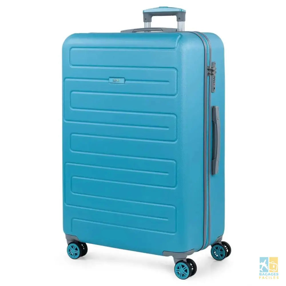 Grande valise de voyage rigide avec 4 roues doubles ABS - Bagages Faciles