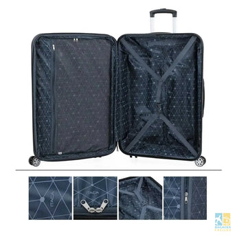 Grande valise rigide avec roues doubles et serrure TSA - Bagages Faciles