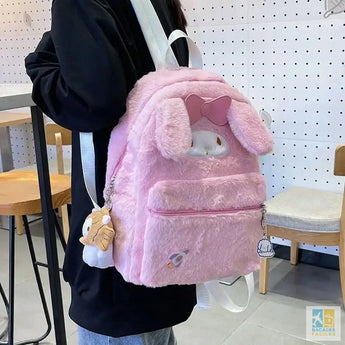 Kawaii Sac à Dos Femme Fluffy Grande Capacité 20 - 35L - Bagages Faciles