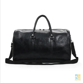 Leather Travel Bag Large Duffle Independent Big Fitness Bags Handbag Bag Luggage Shoulder Bag Black Men Fashion Zipper