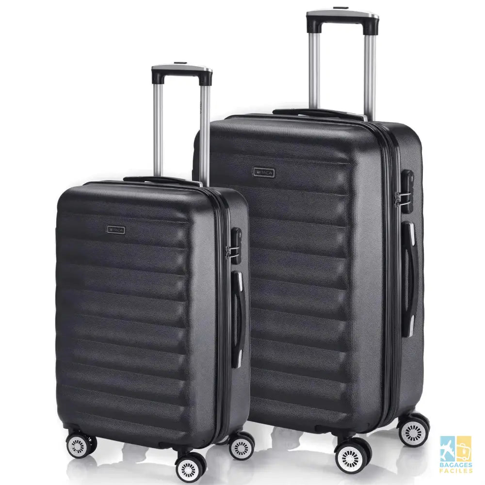 Lot de 2 Valises Rigides Cabine et Soute - 55/65 cm - ABS - Bagages Faciles