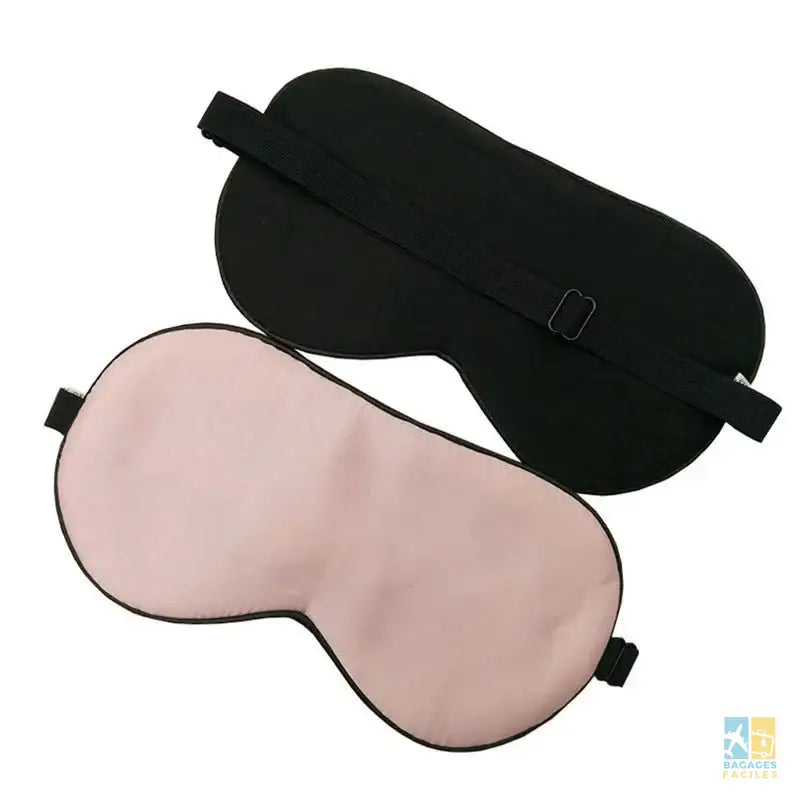 Masque de Sommeil 100% Soie - Confortable et Ajustable - Bagages Faciles