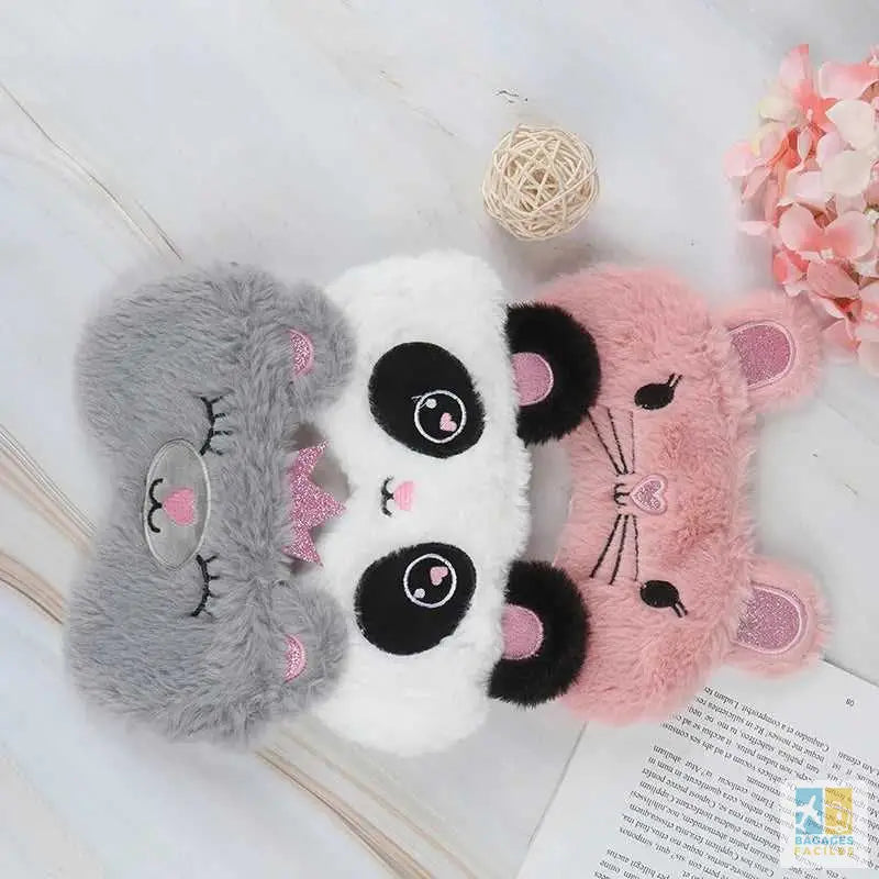 Masque de Sommeil Plush Panda - Léger, Pratique, Unisexe - Bagages Faciles