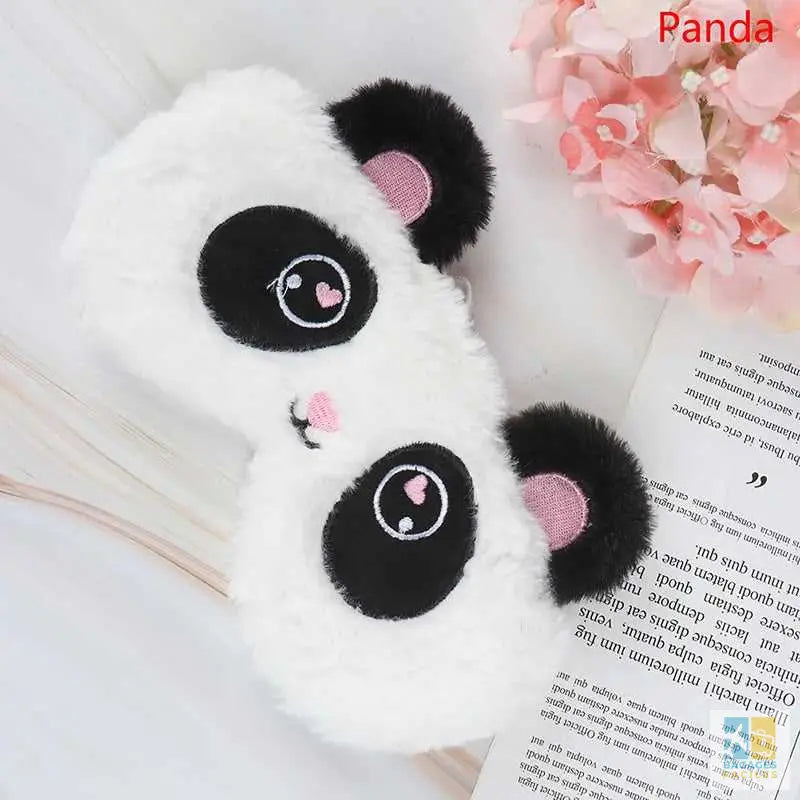 Masque de Sommeil Plush Panda - Léger, Pratique, Unisexe - Bagages Faciles