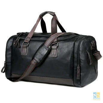 Men Quality PU Leather Travel Bags Carry On Luggage Bag Men Duffel Bags Handbag Casual Traveling Tote Large Weekend Bag