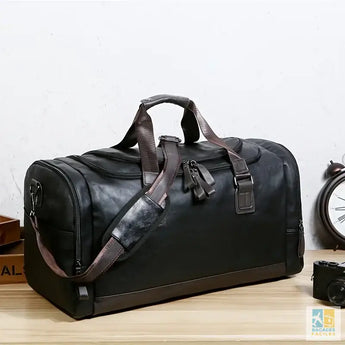 Men Quality PU Leather Travel Bags Carry On Luggage Bag Men Duffel Bags Handbag Casual Traveling Tote Large Weekend Bag