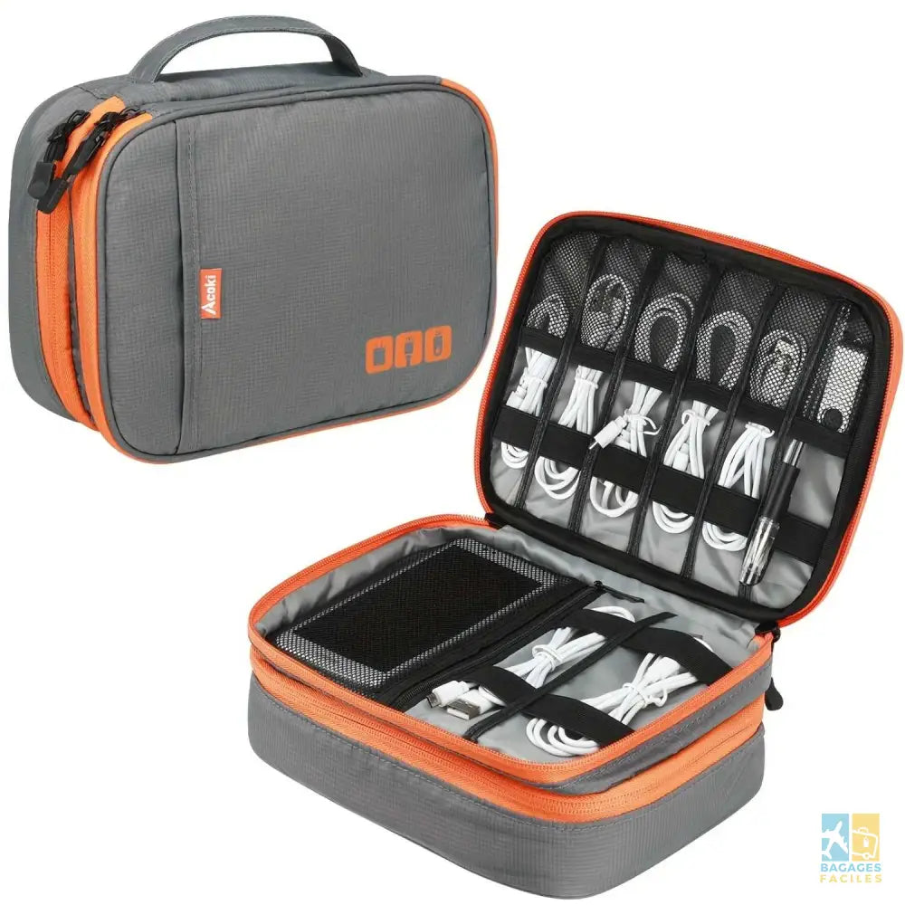 Organisateur Électronique 30x20x10 cm, Léger, Pratique & Robuste - Bagages Faciles