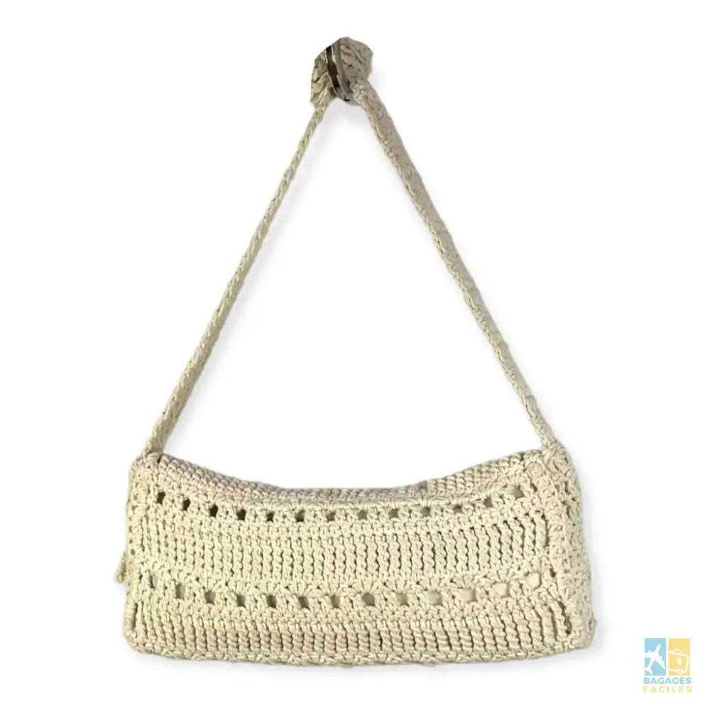 Sac à bandoulière en coton naturel, boho, léger, pratique 30x12x4 cm