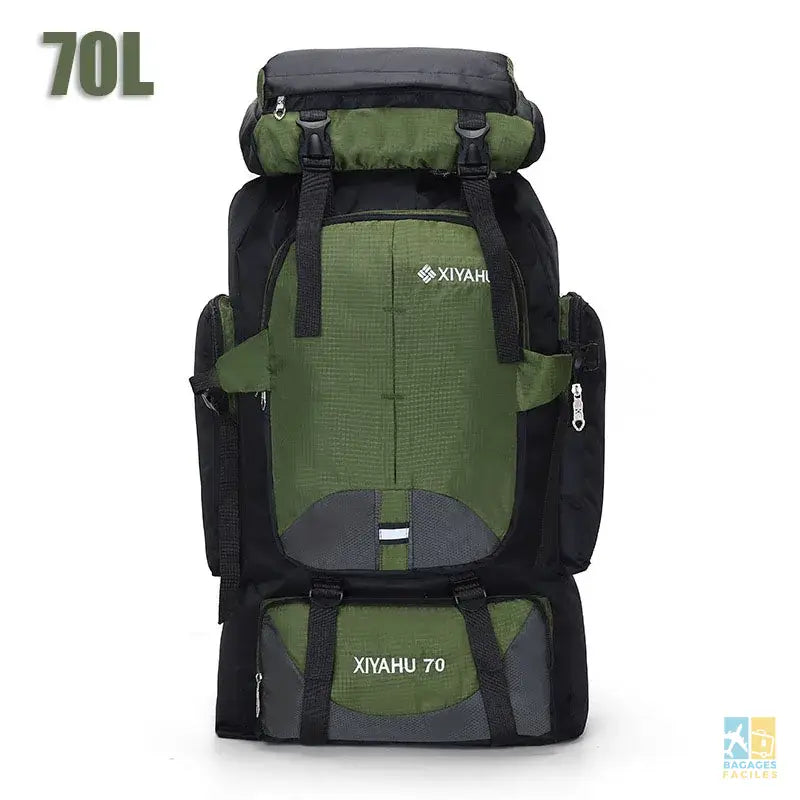 Sac à dos de randonnée 70L imperméable léger robuste unisexe