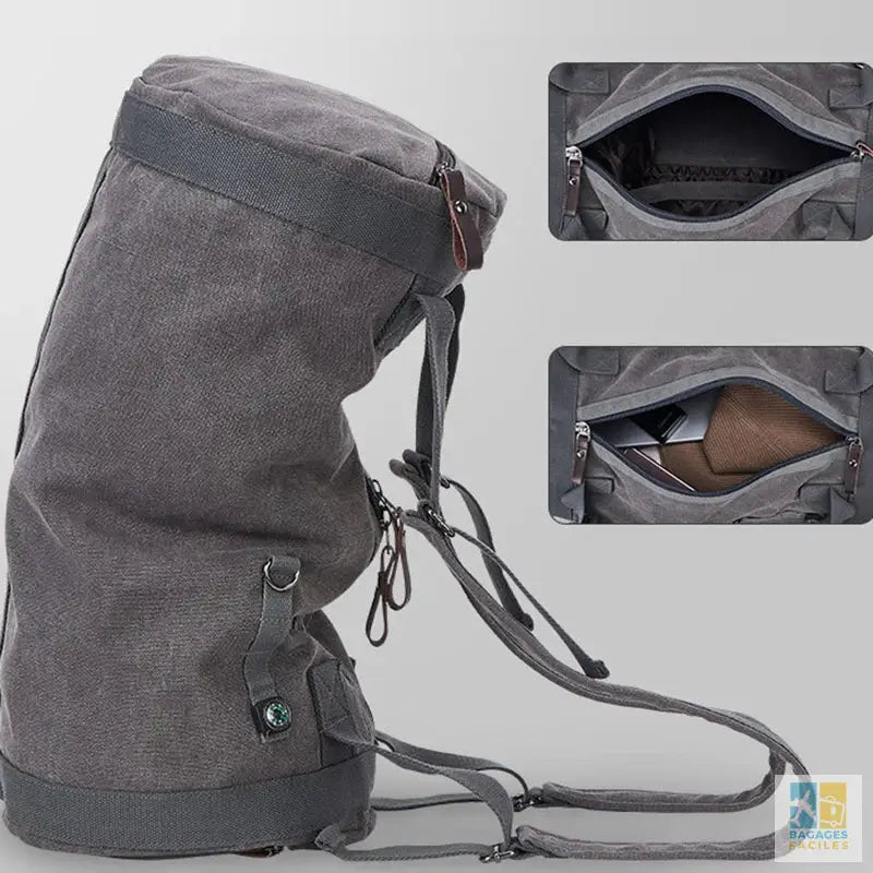 Sac à dos en toile stylé grand volume pour sport et voyage