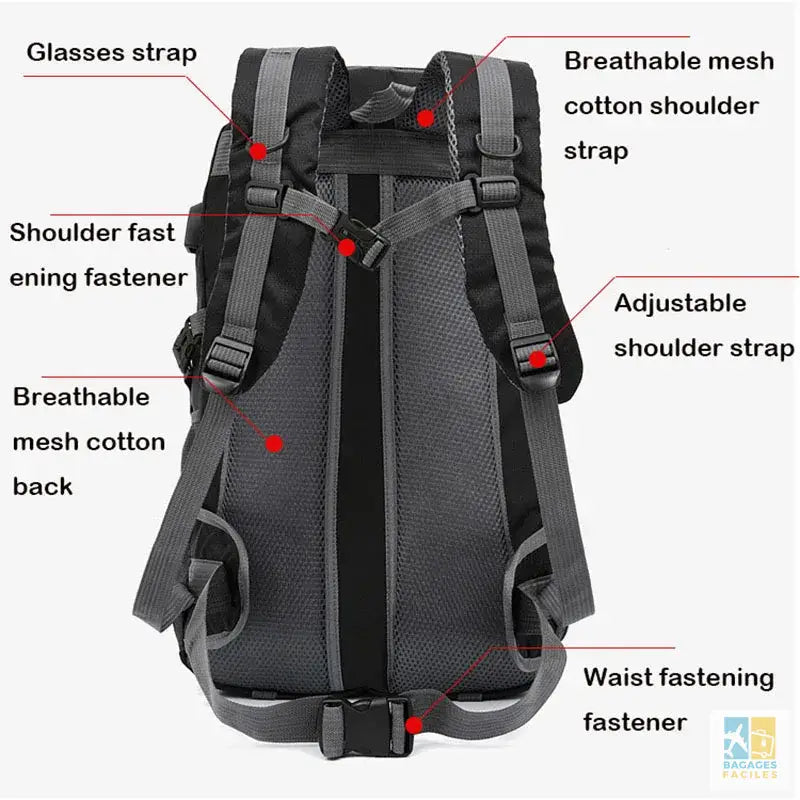 Sac à dos étanche 40L pour trekking - léger robuste pratique