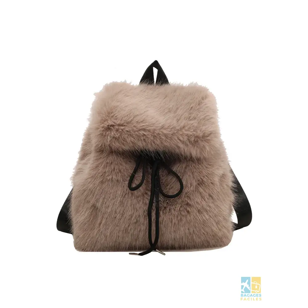 Sac à dos femme préppy en velours capacité 20-35L