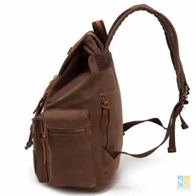 Sac à Dos Homme 15.6’’ Vintage en Toile Résistant 36-55L