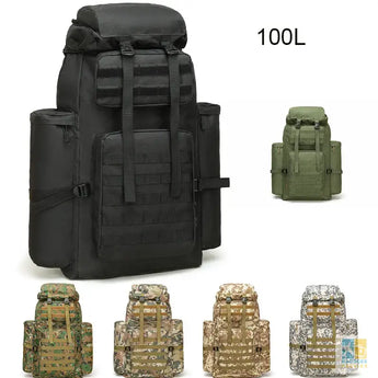 Sac à dos militaire camouflé 80L robuste léger et pratique