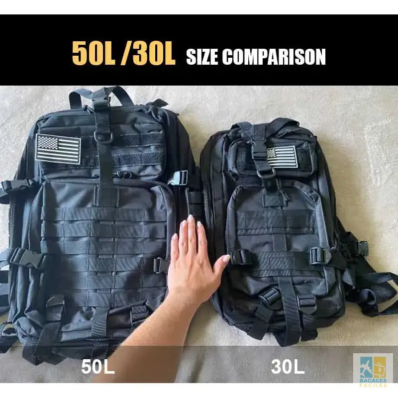 Sac à dos tactique 30L/50L étanche pour randonnée et camping