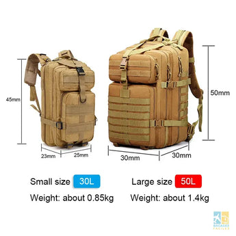 Sac à dos tactique militaire 30L/50L étanche pour outdoor