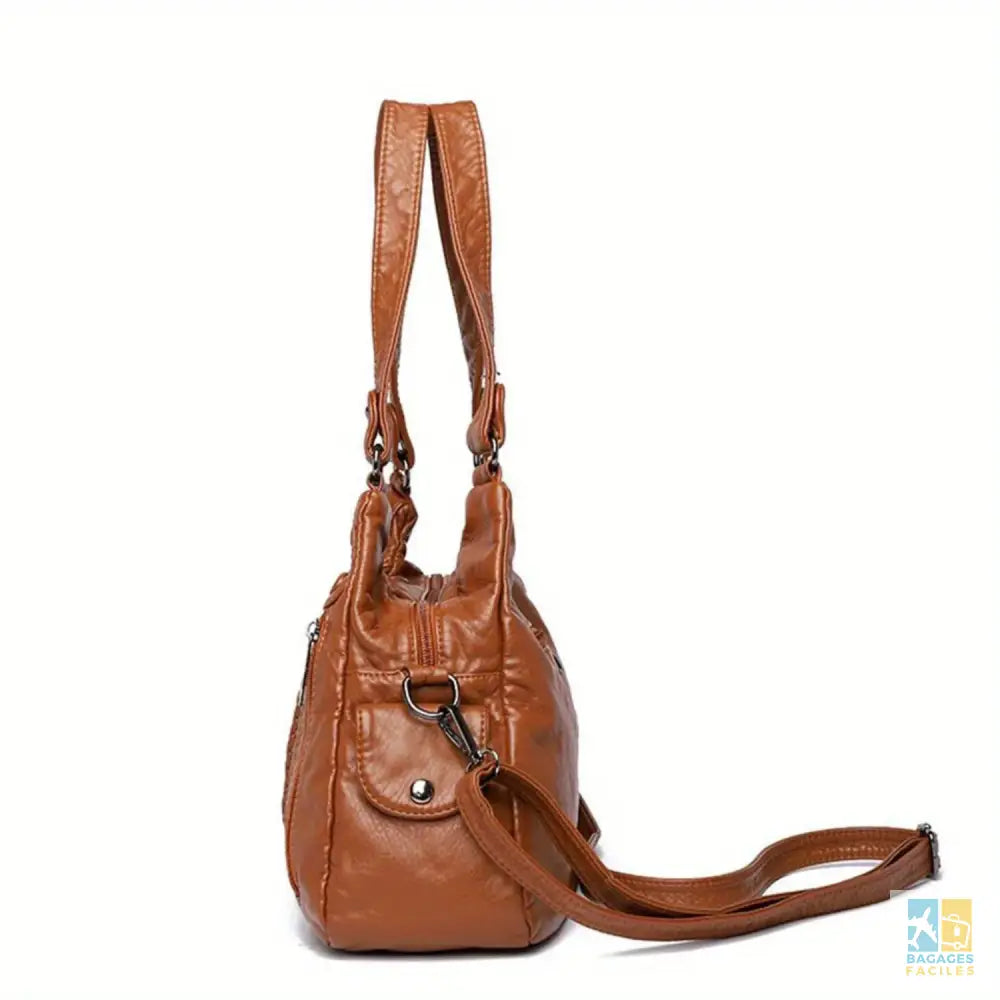 Sac à main en PU cuir 80ml ultra-pratique et léger 23x17,5cm