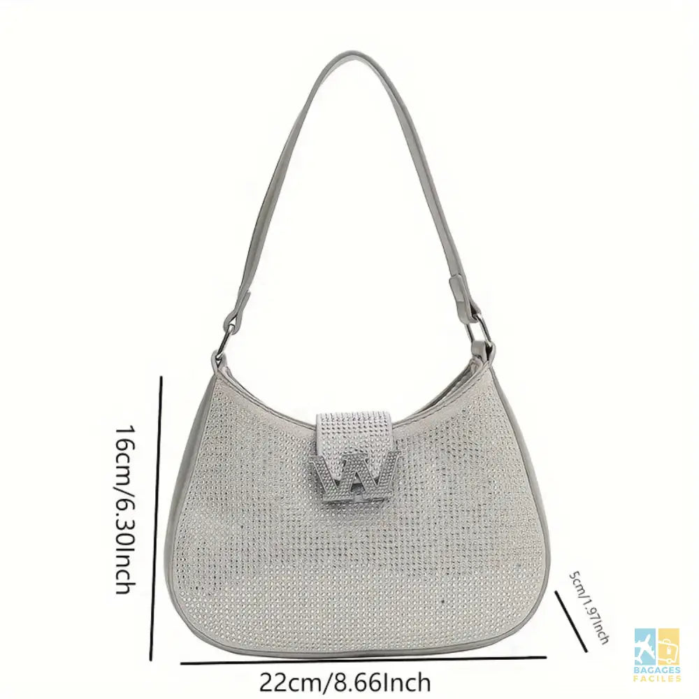 Sac à main Femme en strass élégant format 23x17,5cm