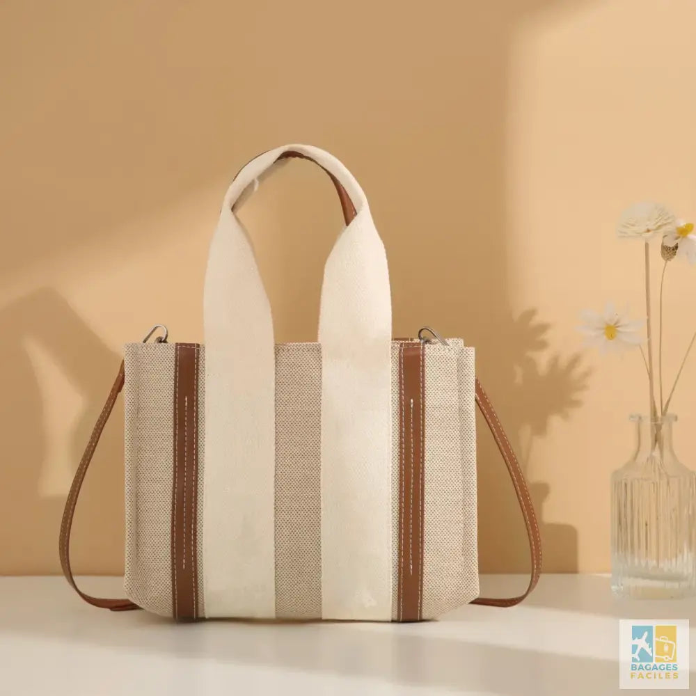 Sac à main femme en toile pratique et durable style décontracté - Brown / spain / S