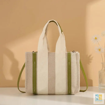 Sac à main femme en toile pratique et durable style décontracté - Avocado Green / spain / S