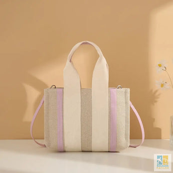 Sac à main femme en toile pratique et durable style décontracté - Pink / spain / S