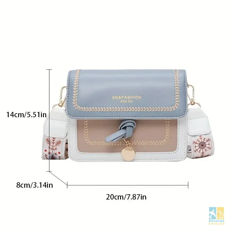 Sac à Main Femme Fashion avec Décoration et Bandoulière Ajustable