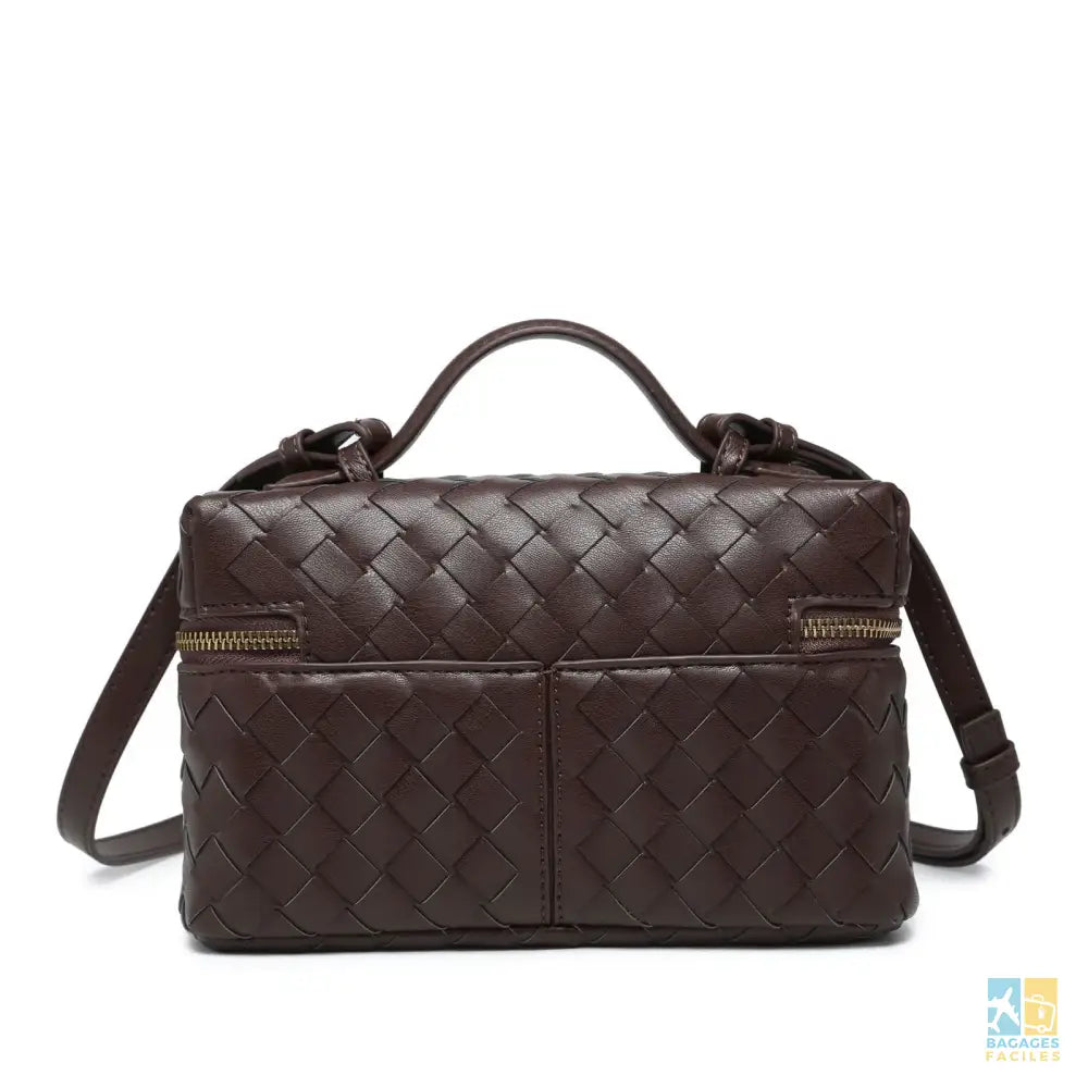 Sac à main femme tendance en simili cuir léger et pratique 23x6.5x14 cm