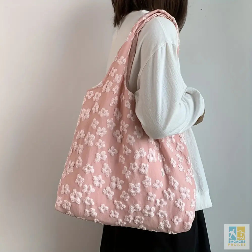 Sac à main fleuri 23x17.5 cm - Léger élégant et pratique