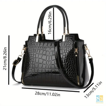 Sac à main tendance 80ml style crocodile léger et pratique