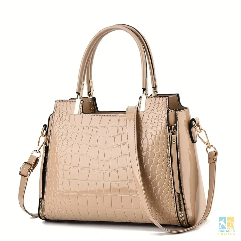 Sac à main tendance 80ml style crocodile léger et pratique