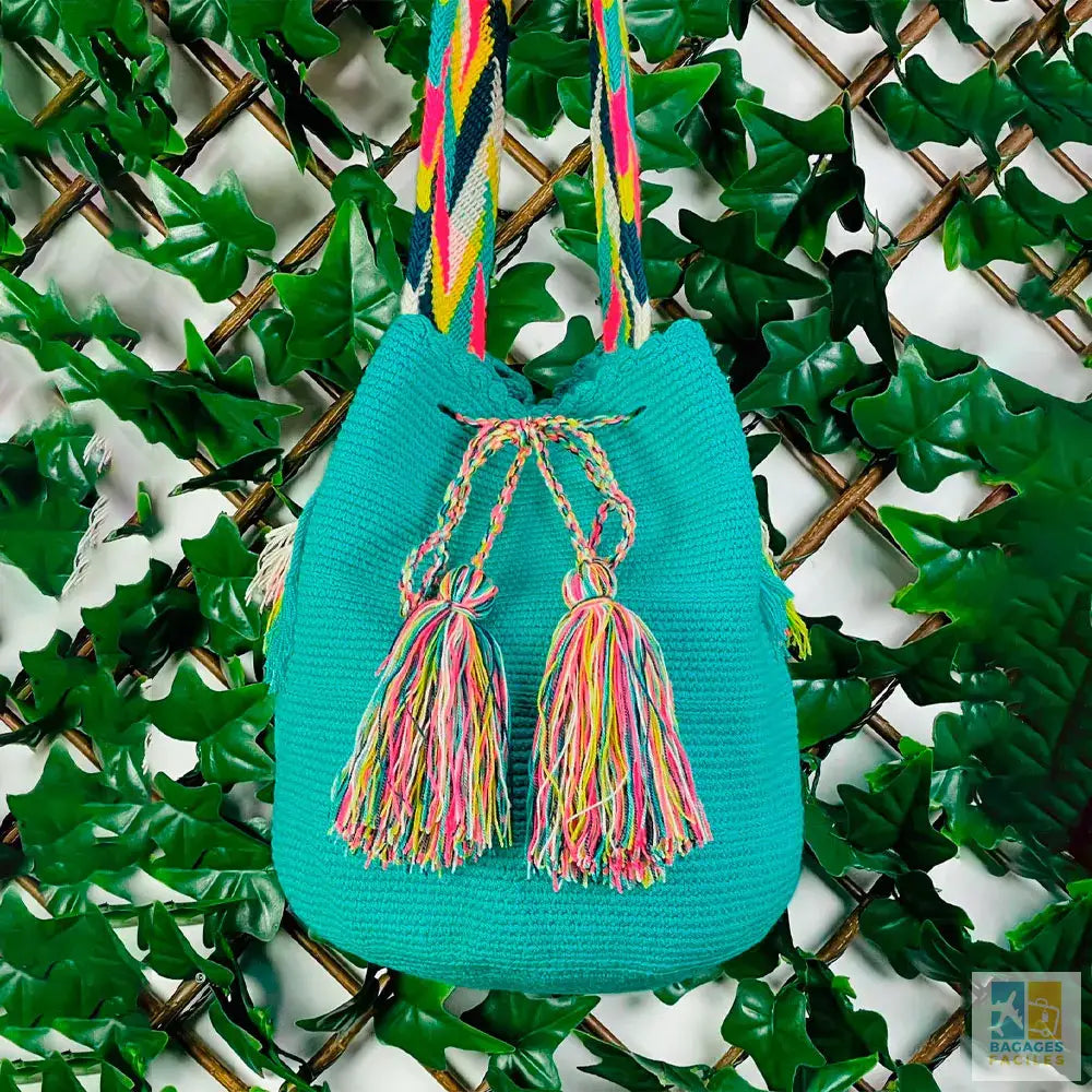 Sac à main Wayuu 100% coton léger et pratique 19.5x23x29.5 cm