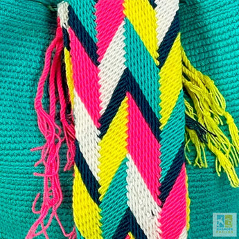 Sac à main Wayuu 100% coton léger et pratique 19.5x23x29.5 cm