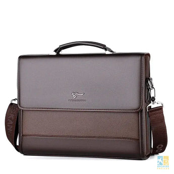 Sac business homme en cuir PU avec poignée douce et fermeture zipper