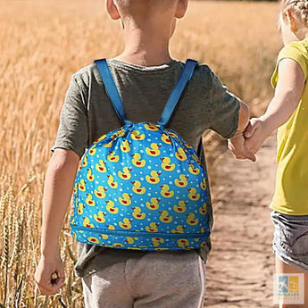 Sac de bain pour enfants léger et pratique séparation humide/dry 26x14x36 cm