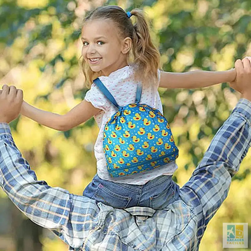 Sac de bain pour enfants léger et pratique séparation humide/dry 26x14x36 cm