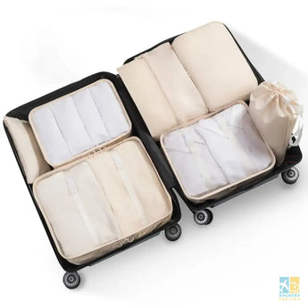 Sac de Voyage 8pcs Éco-Friendly - Organiseur de Valise Multi-Usage