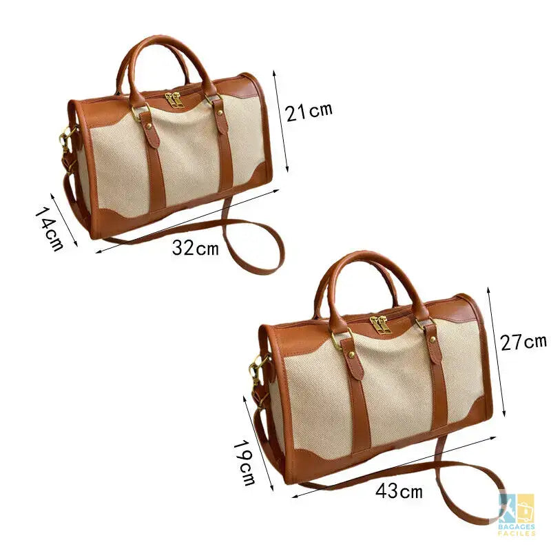 Sac de voyage femme en toile durable et style vintage 2023