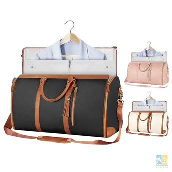 Sac de Voyage PU Cuir Avec Poche pour Chaussures Pratique et Élégant