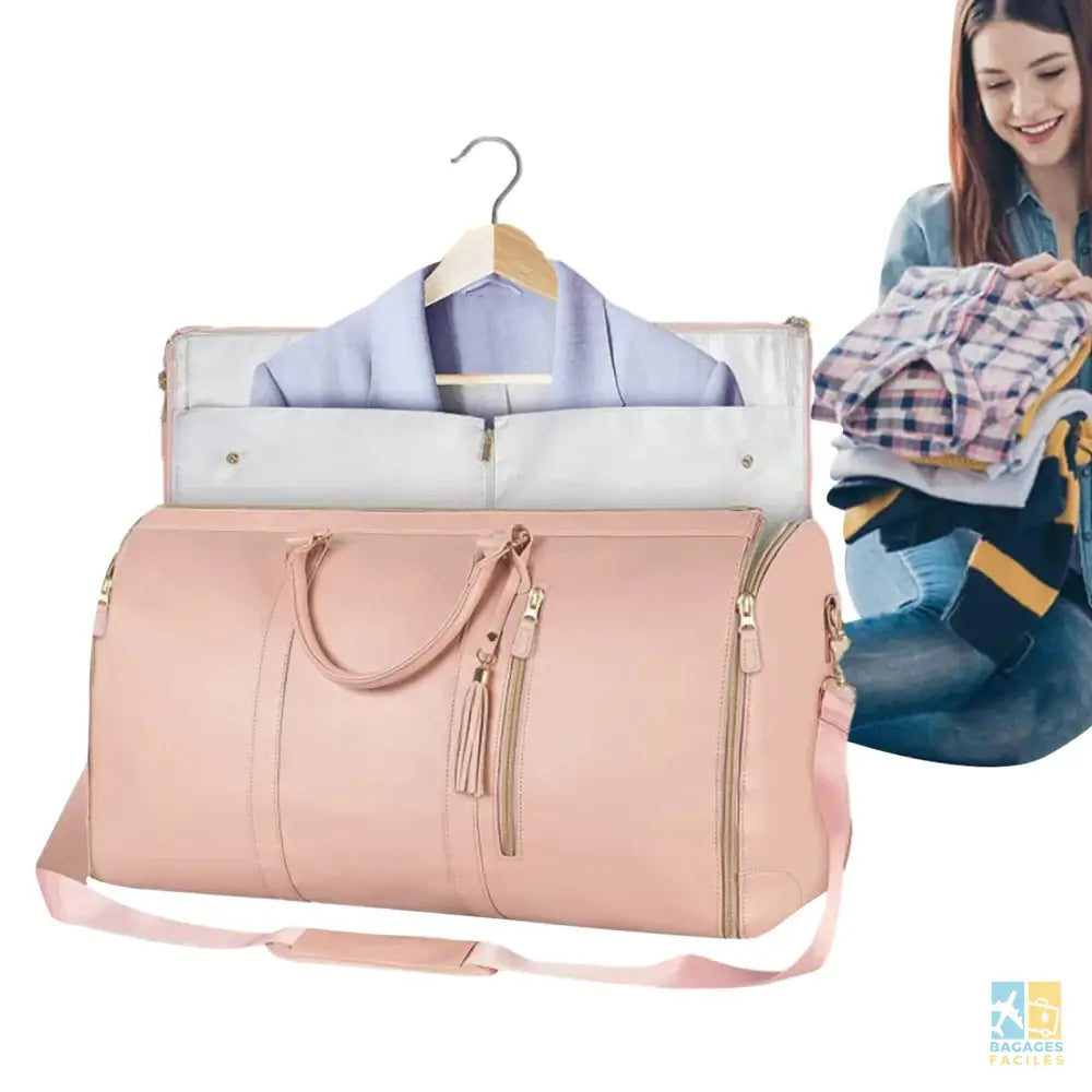 Sac de Voyage PU Cuir Avec Poche pour Chaussures Pratique et Élégant