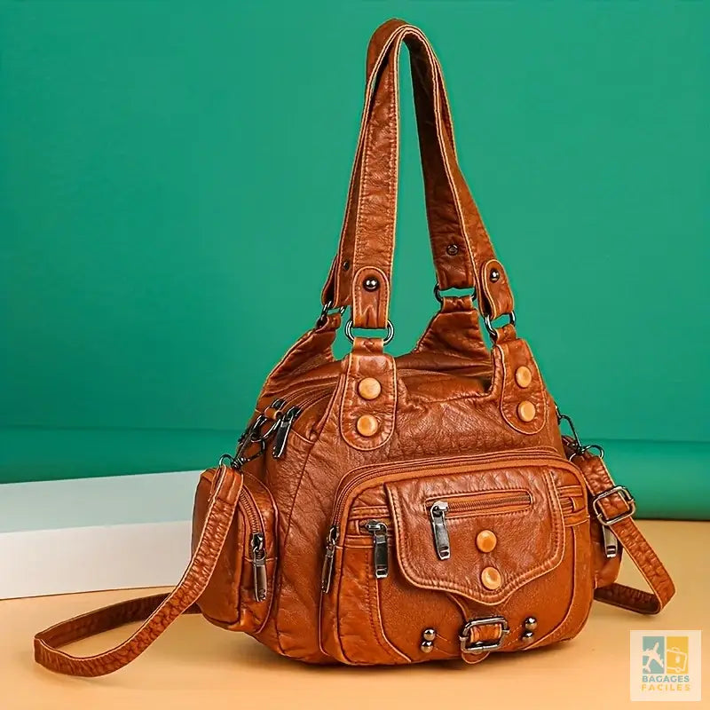 Sac Hobo Vintage 23x17.5cm léger et pratique pour femme