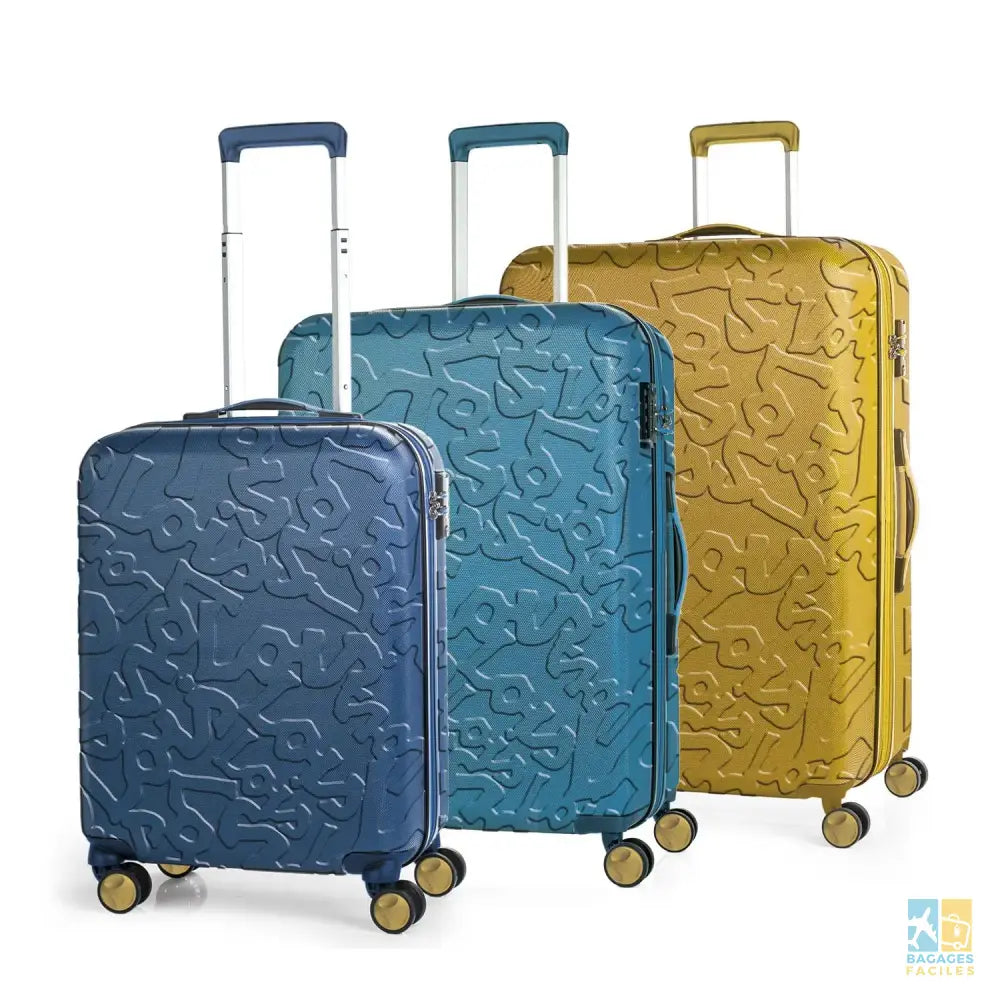 Set de 3 valises rigides à 4 roues en ABS - Bagages Faciles