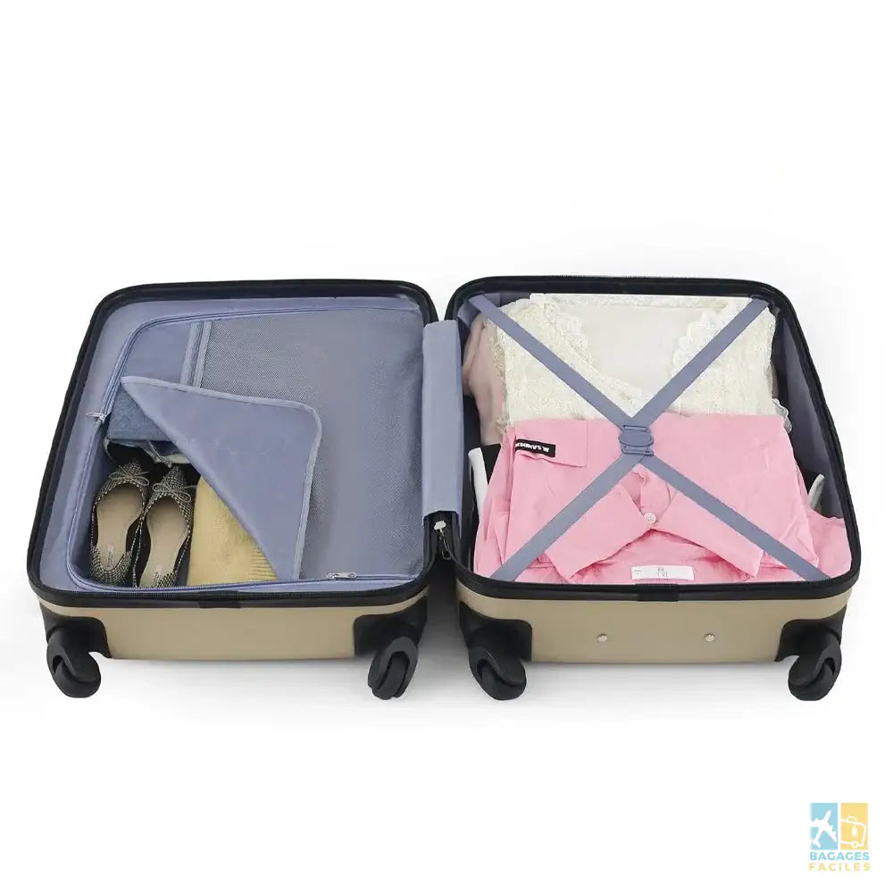 Set de Valises Cabine et Soute Roulettes 3 Pièces ABS - Bagages Faciles